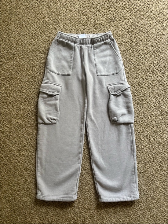 Aritzia Pants - Aritzia Sweatfleece Mega Cargo Sweatpants in Light Gray